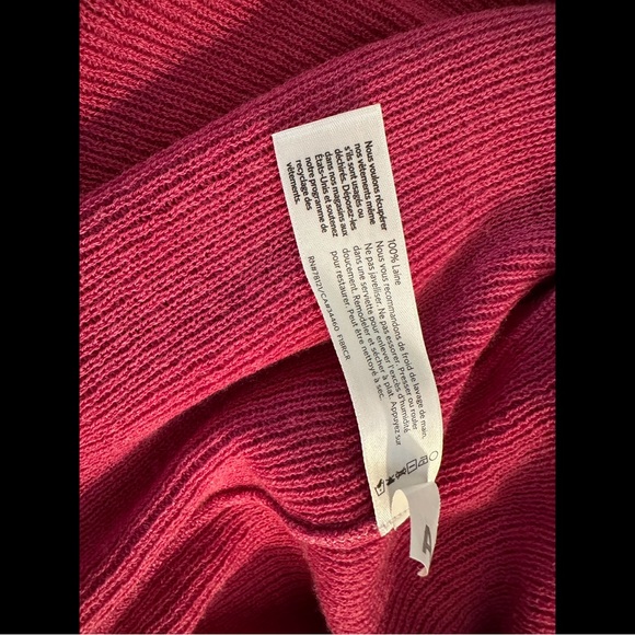 EILEEN FISHER 100% Wool Tunic Top Sweater Pink Magenta Purple Fuchsia Knit Hi/Lo - Picture 7 of 9